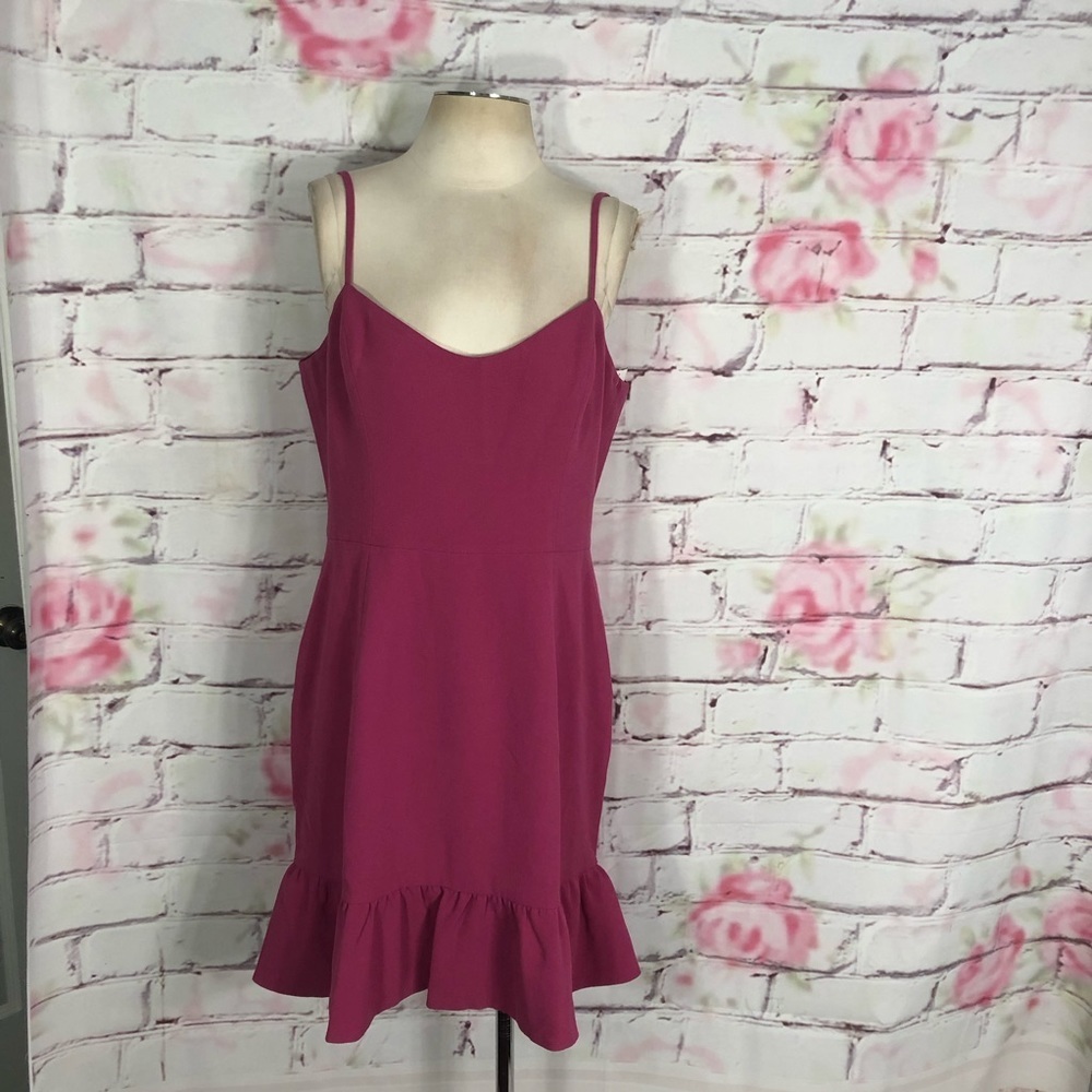 Dress the population Mira dress in hibiscus pink - Picture 5 of 16